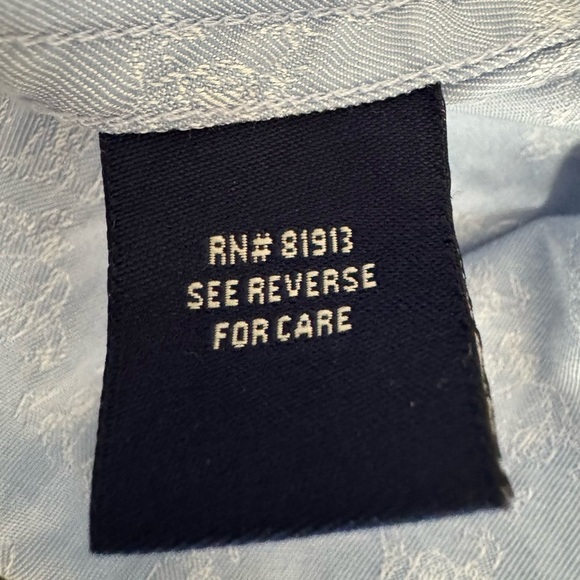 ROBERT GRAHAM Men’s Blue Buddha Jacquard Long Sleeve Button Up Shirt-Size Large - Picture 7 of 12